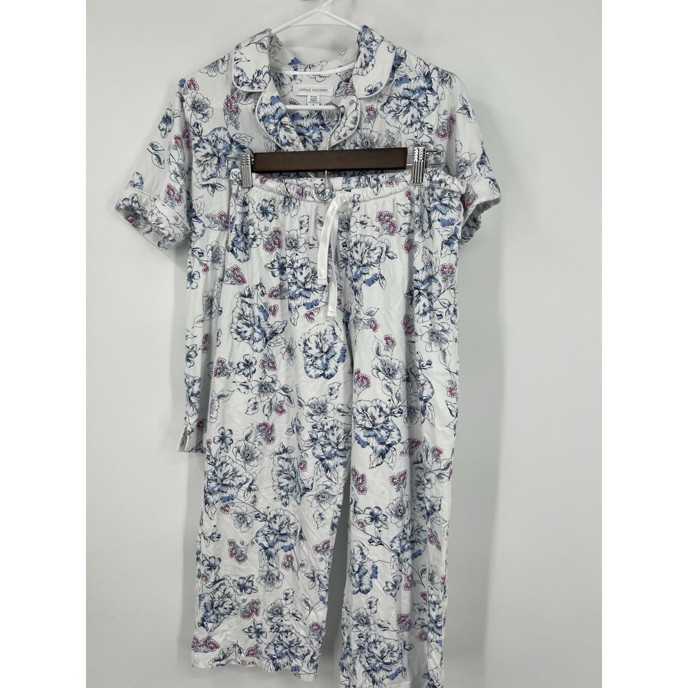 Carole Hochman Floral Women's Size Medium Cotton Modal pajama set Summer Lounge - Picture 3 of 11